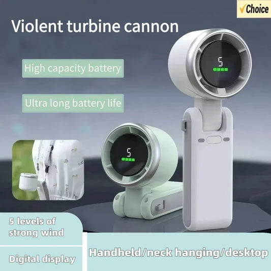 2025 Folding Mini Turbo Fan – Handheld, Wearable & Portable